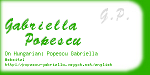 gabriella popescu business card